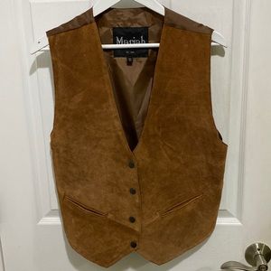 Vintage Suede Leather Western vest, women’s size Large